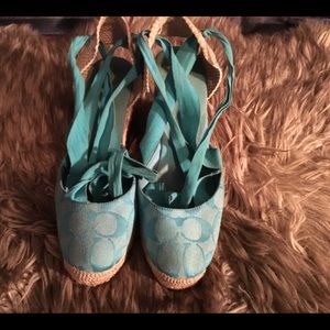 Authentic pre-owned Coach espadrilles, size 7.
